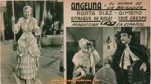 Watch Angelina O El Honor De Un Brigadier 1935 American Film
