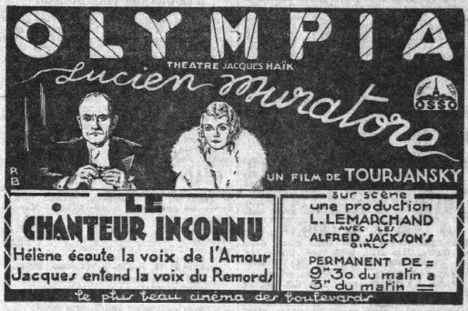 Watch Le Chanteur Inconnu 1931 French. Film